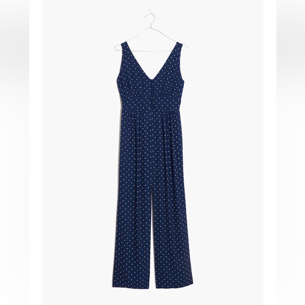 Madewell wide leg jumpsuit polka dot